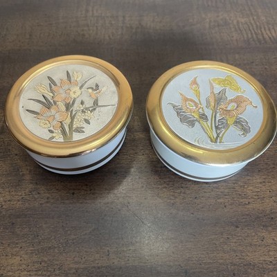 The Art Of Chokin Round Trinket Boxes Set Of 2 Different