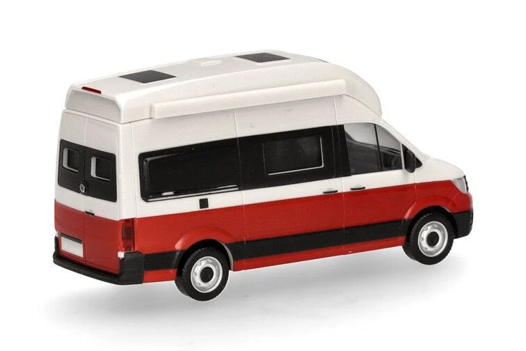 HERPA, VOLKSWAGEN Crafter Grand California 600 beige et rouge, échelle 1/87, ... - Photo 2/4