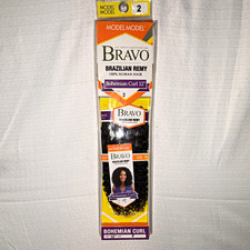 Model Model Bravo Brazilian Remy Human Hair Bohemian Curl 12  Color 2