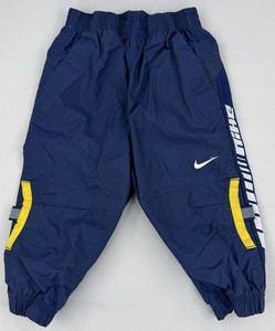 VTG Nike Y2K Michigan Sweatpants Windbreaker Toddler Boys Size 18M Track Active