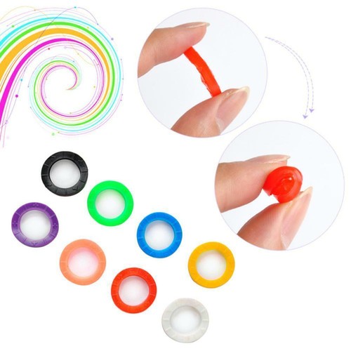 8PC Bright Colors Hollow Silicone Key Cap Covers Topper Keyring Keychain X5Q1 - Picture 9 of 10