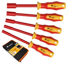 1000V Insulated Screwdriver Nut Driver Set VDE Certified Electrician Tools (5PC)