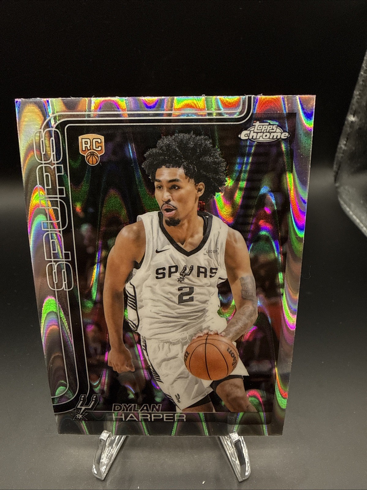 2025-26 Topps Chrome - Dylan Harper #252 Wave Refractor (RC)
