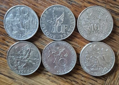 10 Francs France Lot 6 pièces + commémoratives Victor Hugo (1901-1999) - Photo 1/2