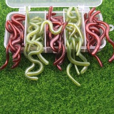 50 PCS Fishing Accessories Artificial Bait Worms Simulation Lures