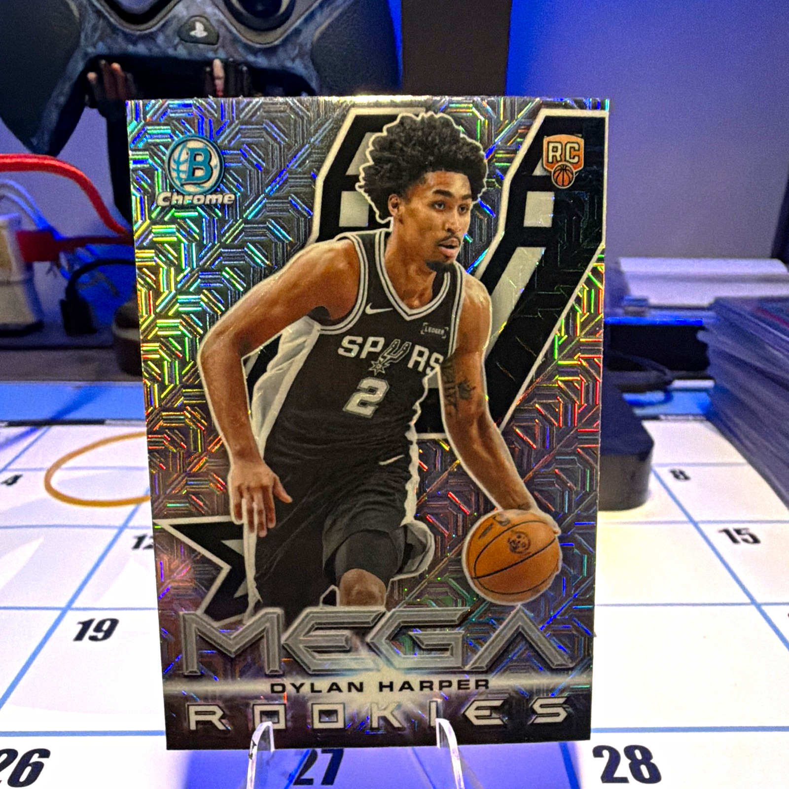 Topps Bowman Chrome Mega Rookies Dylan Harper San Antonio Spurs RC #MR-2