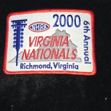 Vintage 2000 NHRA Nationals Cloth Patch Drag Racing Richmond Virginia 