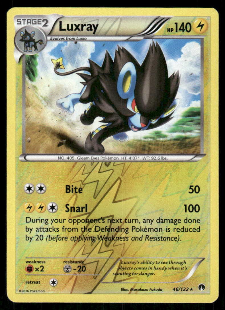 Pokemon Luxray 46/122 BREAKpoint Reverse Holo R NM/M
