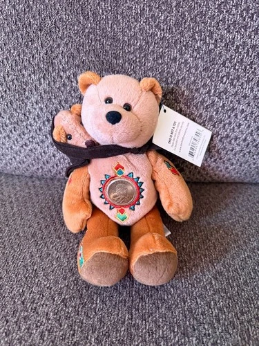 Limited Treasures Sacagawea & Pomp The Golden 2000 Liberty Coin Bear NWT