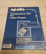 APOLLO Transparency Film for Laser Printers CG7060 50 sheets NEW SEALED