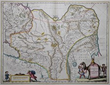 Tartaria - China, Russia - Blaeu 1640 - Rare Original Map In Original Colours