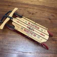 Flexible Flyer Classic Racer Mini Wooden Sled Model Christmas Holiday Decor 1889