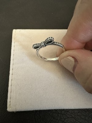 PANDORA 925 Sterling Silver Bow Ring Size 56