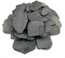 Slate Rock for Aquarium, 3-5 Inch Polished Natural Stone Rocks, 5 Lbs