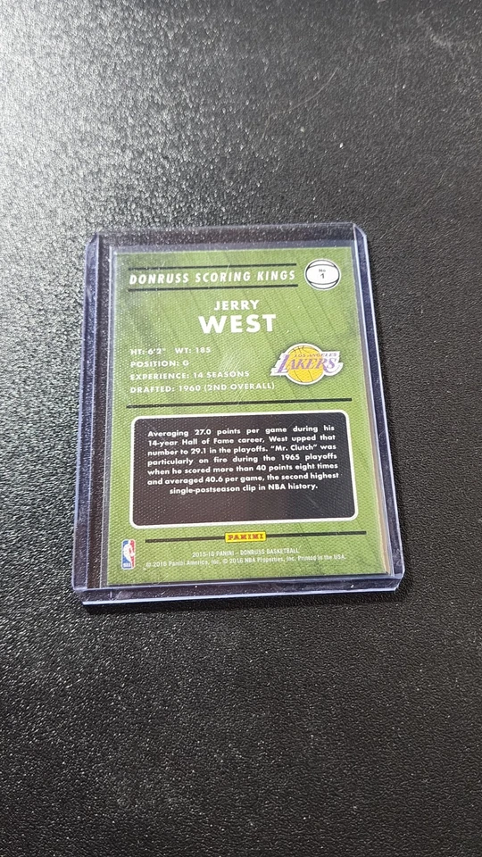 2015-16 Panini Donruss - Scoring Kings Jerry West #1 - Image 2 of 2