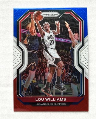 2020/21 Panini Prizm, Lou Williams, Red White & Blue Prizm #151 Clippers