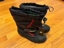 Sorel Youth Flurry Snow Boot US 5 EU 37 Black Insulated Water Resistant NIB