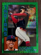 2019 Topps Silver Pack Francisco Lindor 1984 Mojo Chrome Green Refractor /99