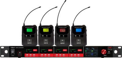 Galaxy Audio CSL4-BBBBM 4 Ch Digital UHF Diversity Wireless Microphone System