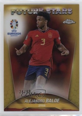 2024 Topps Chrome UEFA Euro Color Match Refractor 24/99 Alejandro Balde #20 1e41