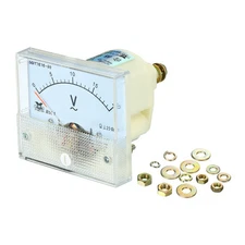 Analog Panel Voltmeter, 85L1 AC 0-20V Volt Meter Gauge(White, Rectangle)