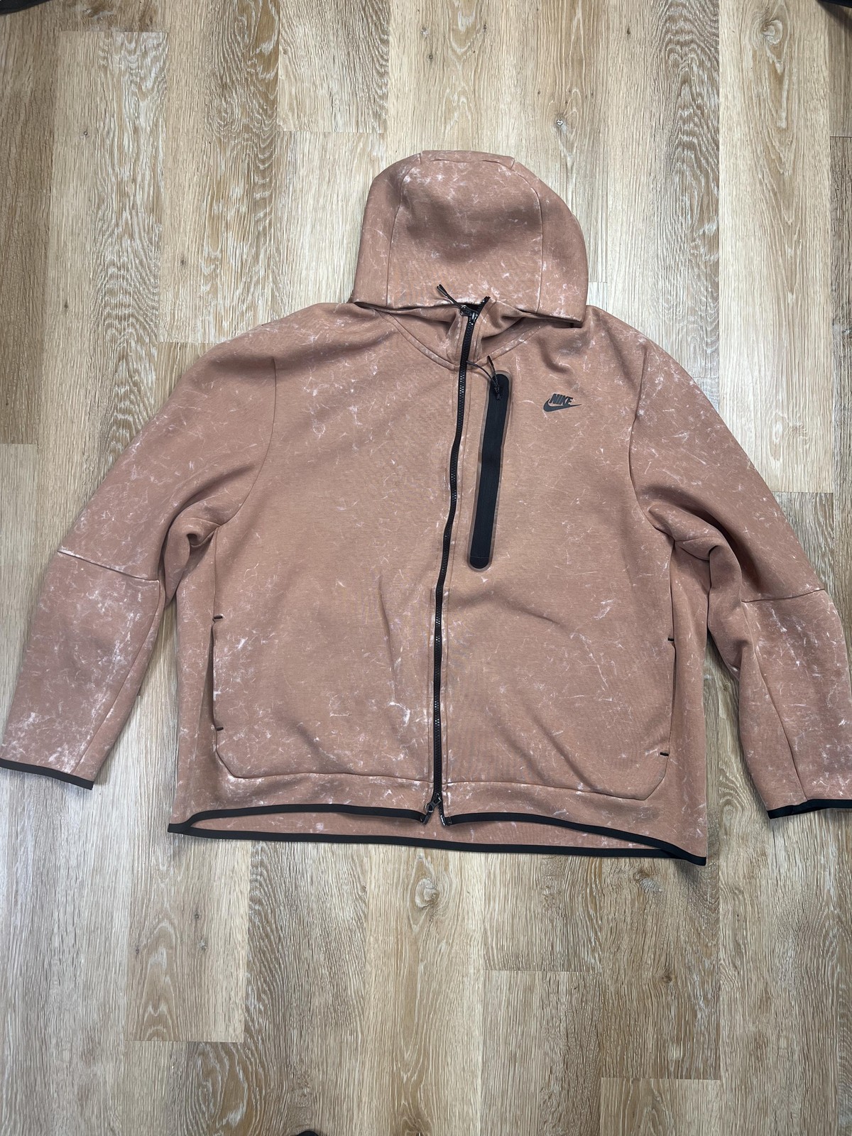 SACAI X NIKE Nike Tech Fleece Felpa con Cappuccio Giacca Uomo 3XL Marrone DM6515 215 Marmo Full Zip Swoosh