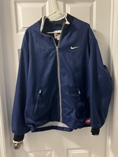 Nike Nylon Jacket Dark Blue Men's Size L Mesh Lining Vintage 90's Classic Team