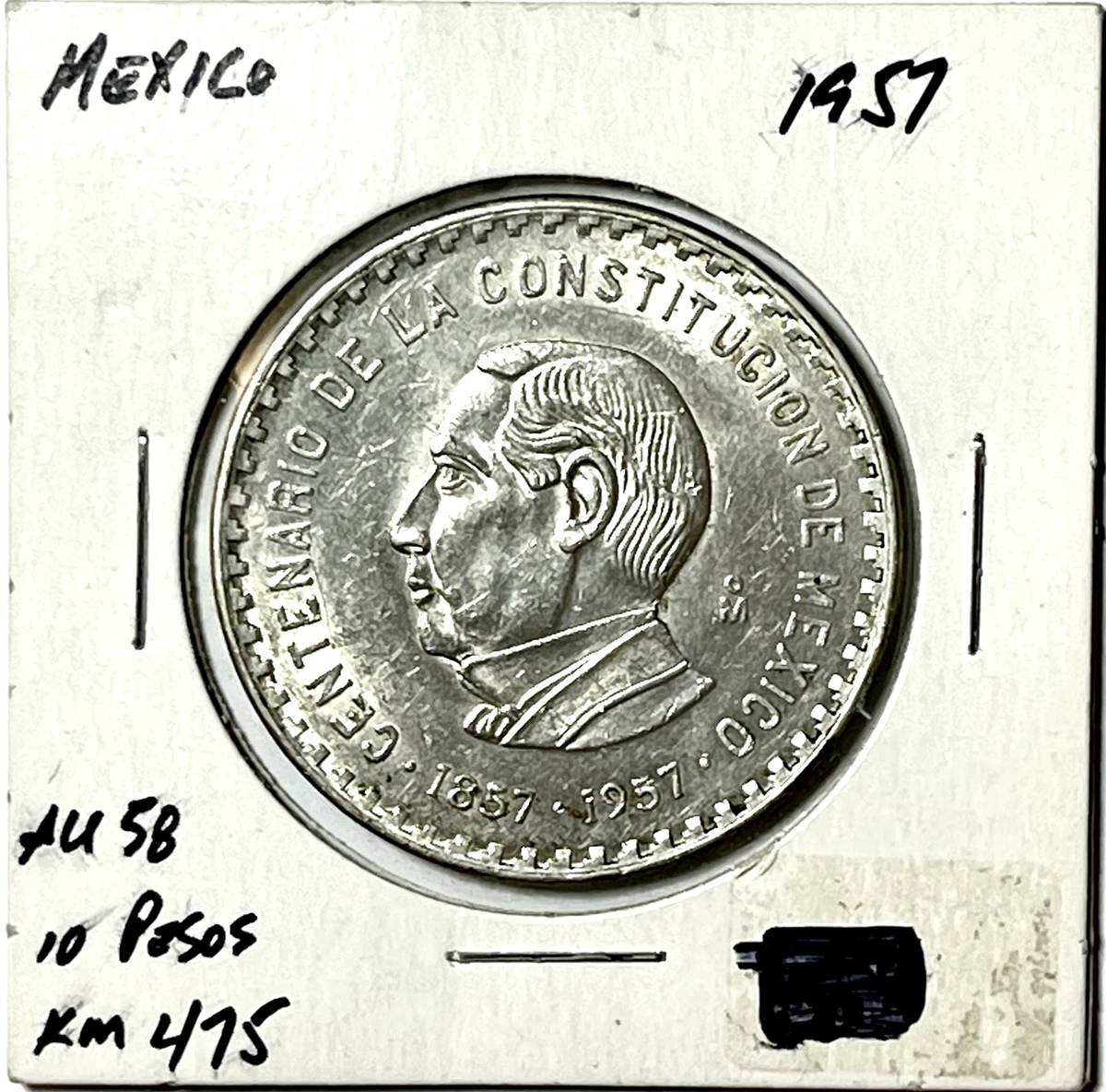 1957年 メキシコ 10ペソ銀貨　未使用 未曾流通10 比索1957 墨西哥硬币(1905-现在) | eBay