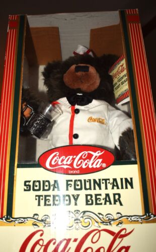 Coca-Cola 1999 Soda Fountain Teddybär George Bearton #HH0210 Plüsch sauber, sehr guter Zustand - Bild 4 von 12