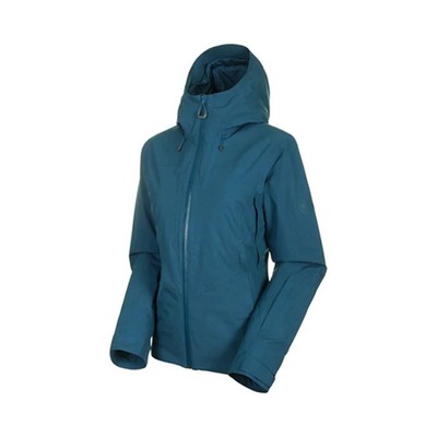 Mammut Casanna Women's Hardshell Insulated Hooded Jackets, Wing Teal, Small