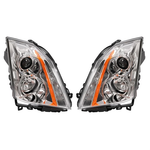 Projector Halogen Pair Headlight For Cadillac CTS CT-S 2008-15 Left Right W/Bulb - Picture 14 of 19