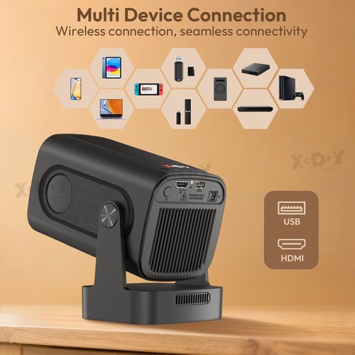 Projector 4K Smart Android TV WiFi Bluetooth Home Theater 25000 Lumen HDMI - Picture 14 of 27