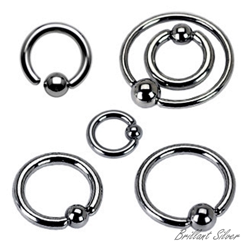 CBR BCR Klemmkugelring Piercing Lippe Septum Intim Nase Klemmring Feste Kugel - Bild 1 von 1