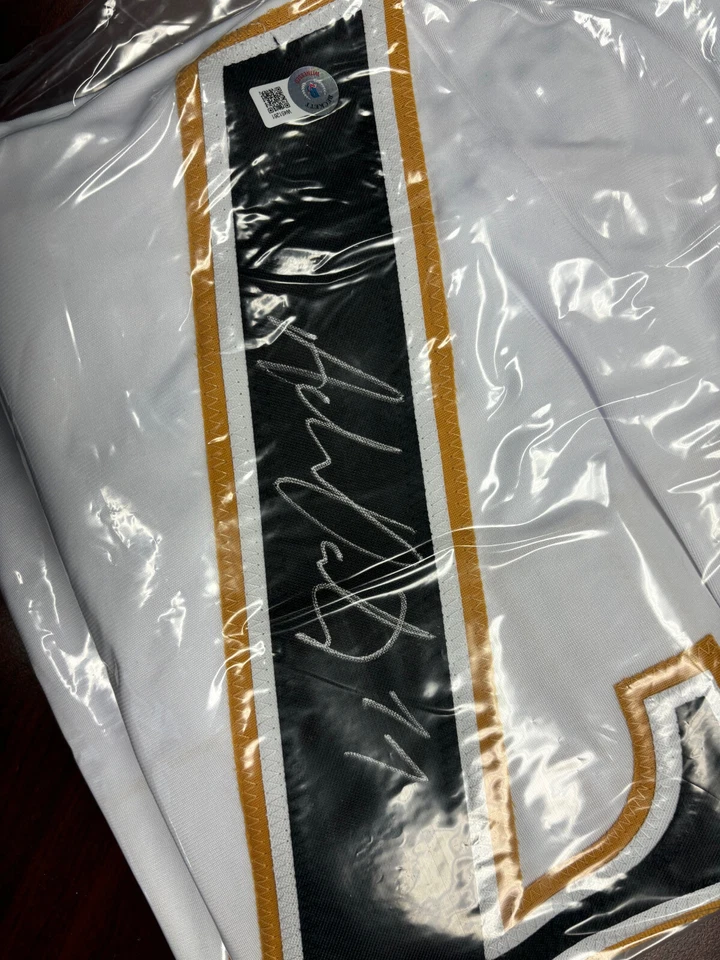 Camiseta deportiva de hockey blanca personalizada autografiada por Adam Oates Washington - Beckett BAS Foto 3 de 4