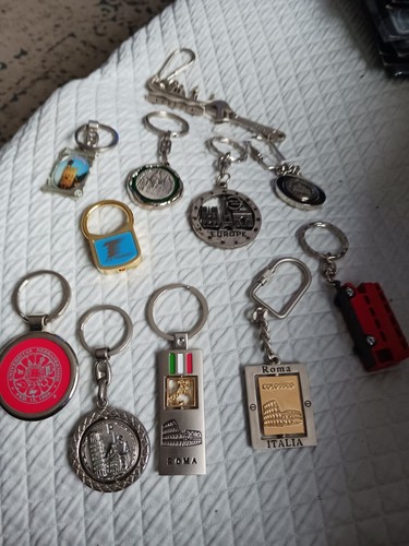Europe, Paris, Roma Lot Of Quality Metal Keychains