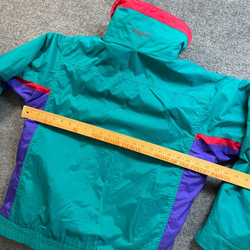 Vintage Columbia Bugaboo Jacket 2 in 1 Blue Red Youth Extra Large Aztec 90's - Picture 16 of 17