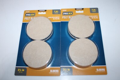2 packs Projex Tan 3-1/2 in. Adhesive Felt Chair Glide 4 pk sliders