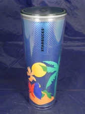 Starbucks Tumbler Palm Tree Mermaid 24oz Blue Tropical Summer 2020 Cold Cup