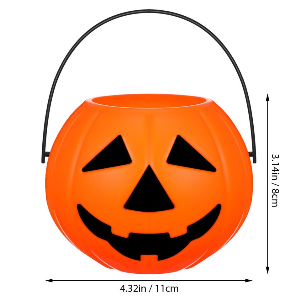 2 Pcs Pumpkin Basket Trick or Treat Bucket Girl Halloween Candy Child eBay