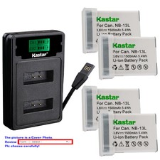 Kastar Battery LZD2 USB Charger for Canon NB-13L NB13L  Canon CB-2LH CB-2LHE