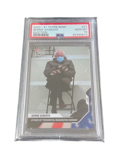 2020-21 Topps Now Election #21 Bernie Sanders PSA 10 GEM MINT - Picture 7 of 24