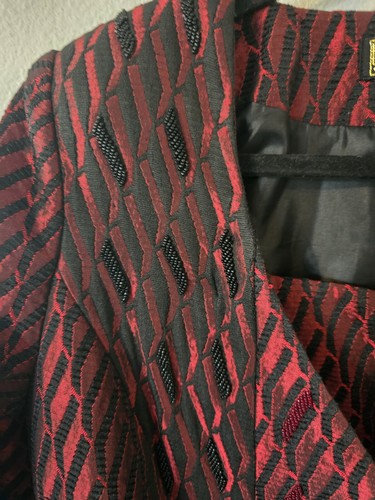 Donna Vina Couture Blazer Jacket Women Sz 8 Beaded Embroidered Whimsgoth Boho - Picture 4 of 17