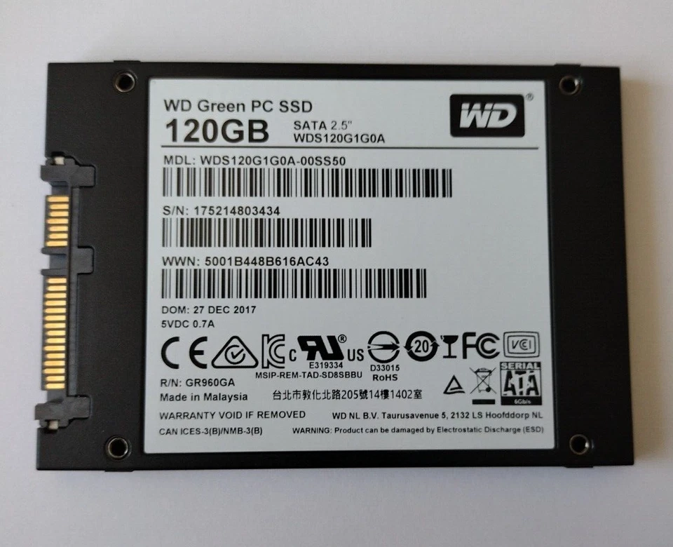 WD Green 120GB SSD SATA Model WDS120G1G0A - condition Excellent - Image 2 of 2