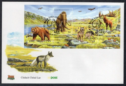 FAUNA PREHISTORIC ANIMALS S/S 1999 IRELAND FDC