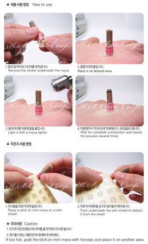 Kang Hwa Stick-On Mini Moxa (GREEN, RED, & YELLOW) - Picture 5 of 12