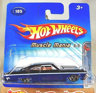 2005 Hot Wheels #105 Muscle Mania 5/5 1965 CHEVY IMPALA Dark Blue