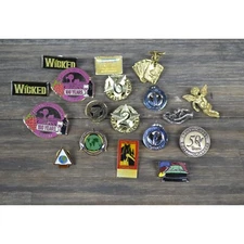 Random Pinback Lot of Various Metal Enamel  Centennial Angel Service Other