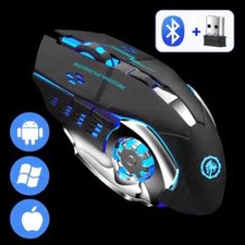 Rechargeable Wireless Mouse Gaming Computer Silent Bluetooth Mouse Gamer Mouse