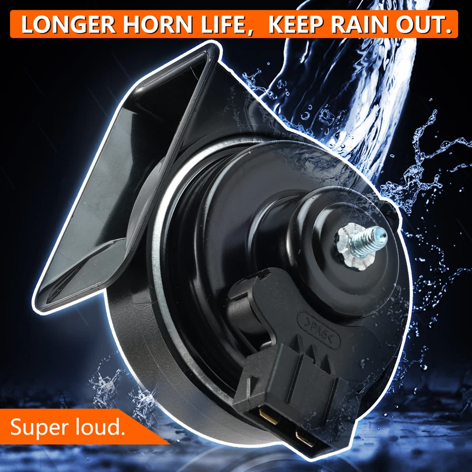 2Pcs 110-125db Loud High & Low Tone Snail Horn For Skoda Octavia Fabia Superb - Image 3 of 4