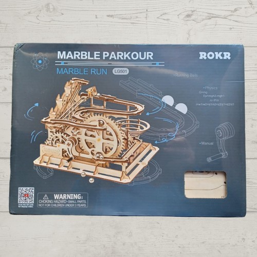ROKR Marble Parkour Marble Run LG501 Fun to Build Wooden Puzzle Game